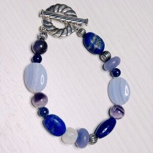 Carolyn Pollack American West Blue Lapis & Gemstone Sterling Silver Bracelet
